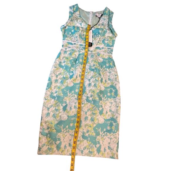 NWT Roksanda Ilincic Aqua Floral Sheath Dress - Size 8 - Picture 8 of 16